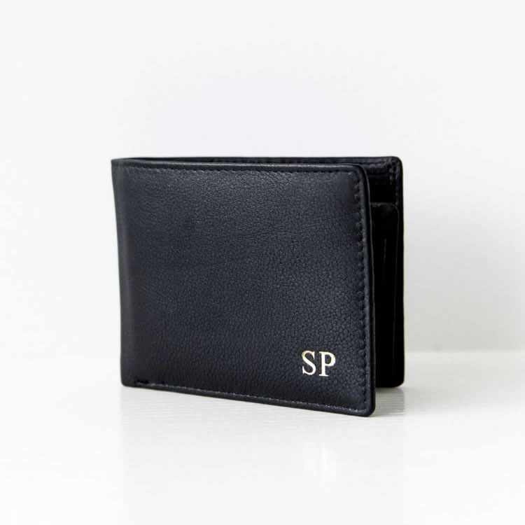 Monogram Leather Wallet with Laser Engrave