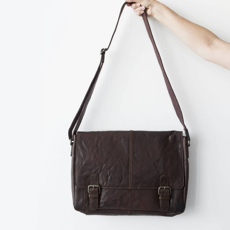 Vintage Leather Messenger Bag
