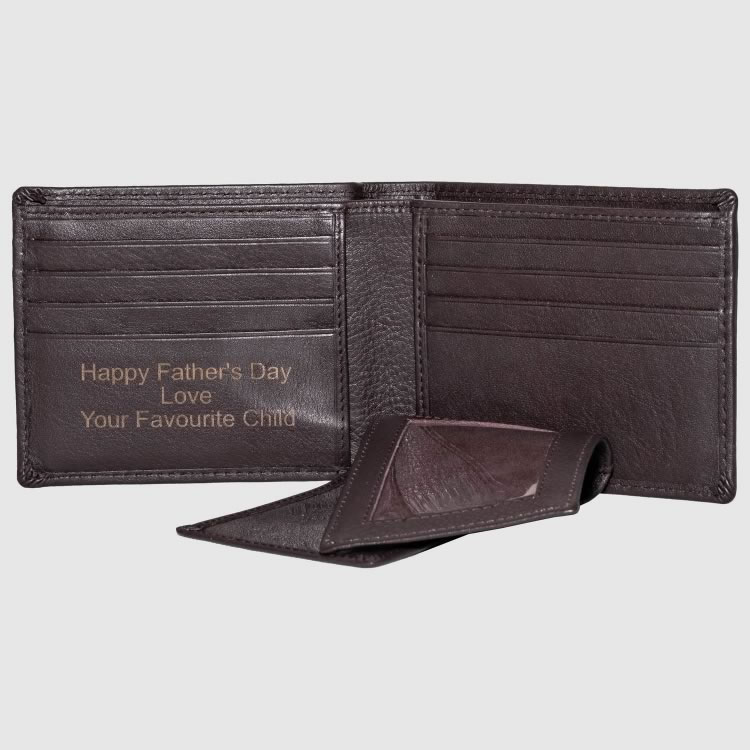 Monogram Leather Wallet with Laser Engrave