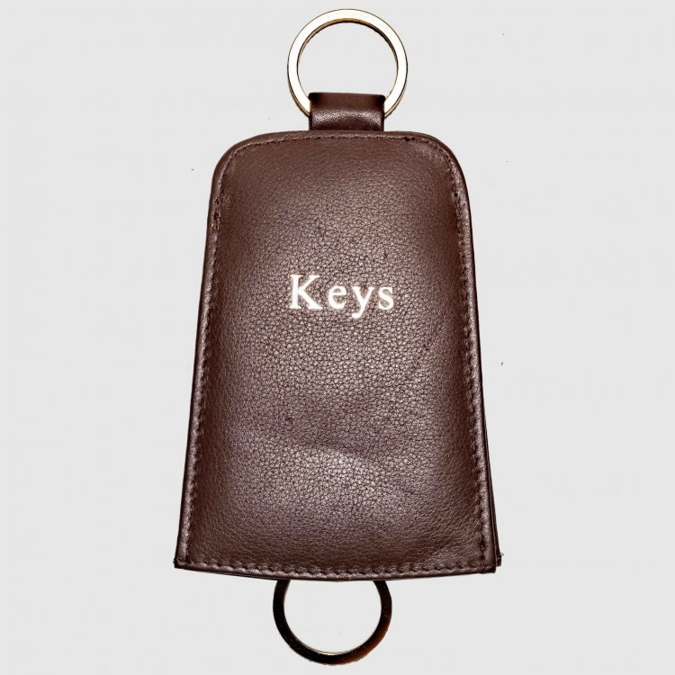 Monogrammed Leather Key holder